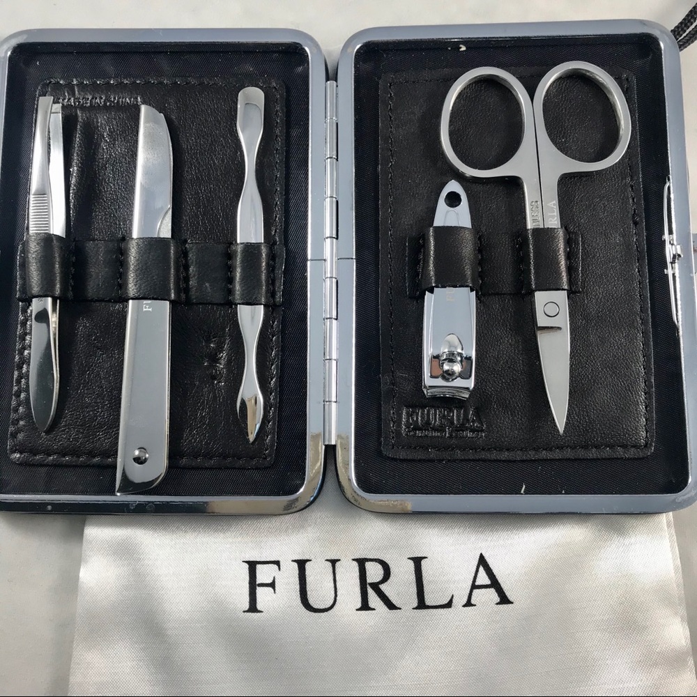 FURLA Leather Manicure/Grooming 5 pc Kit